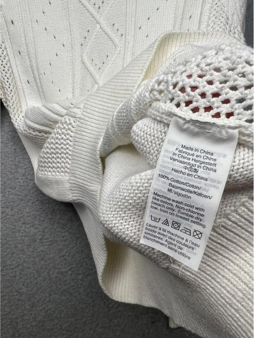 J Crew Knit Cable Pullover Sweater Womens M Classic Casual Simple White